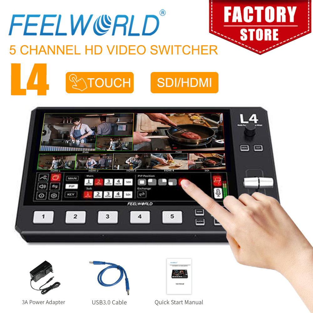 Hdmi Cable - Feelworld-Multi Camera Video Mixer Switcher, Tela