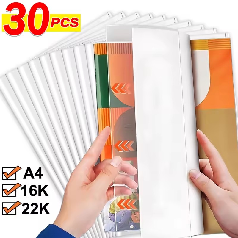Laptop Sleeve - Capa transparente para livro, 10/30 peças,