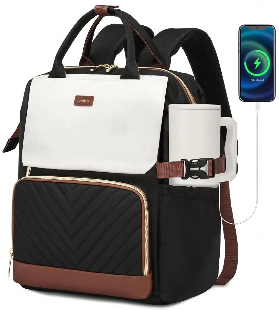 Laptop Charger - Mochila para laptop feminina, mochila para