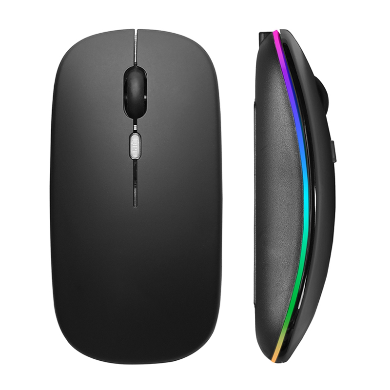 Laptop Mouse - Mouse sem fio rgb recarregável usb