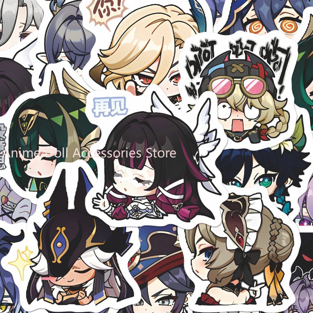 Laptop Accessories & Repair Jagtap Dairy Pimple Nilakh Pimpri Chinchwad Maharashtra - 64PCS Adesivos de Anime Genshin Impact