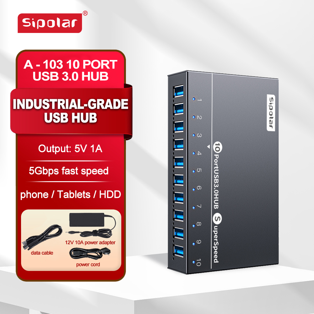 Hub USB Sipolar A103 de 10 Por - Usb Hub avaliação e preço