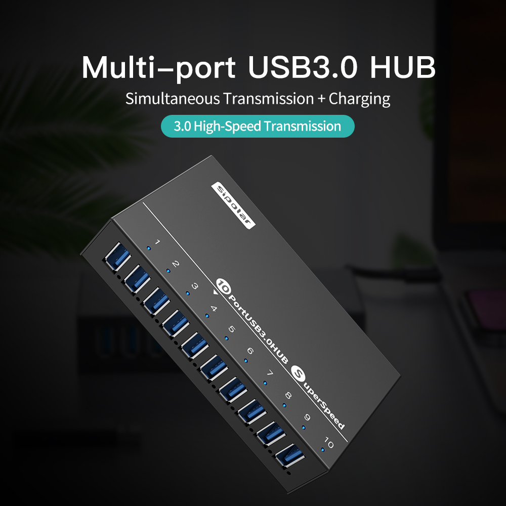 Hub USB Sipolar A103 de 10 Por - Usb Hub avaliação e preço