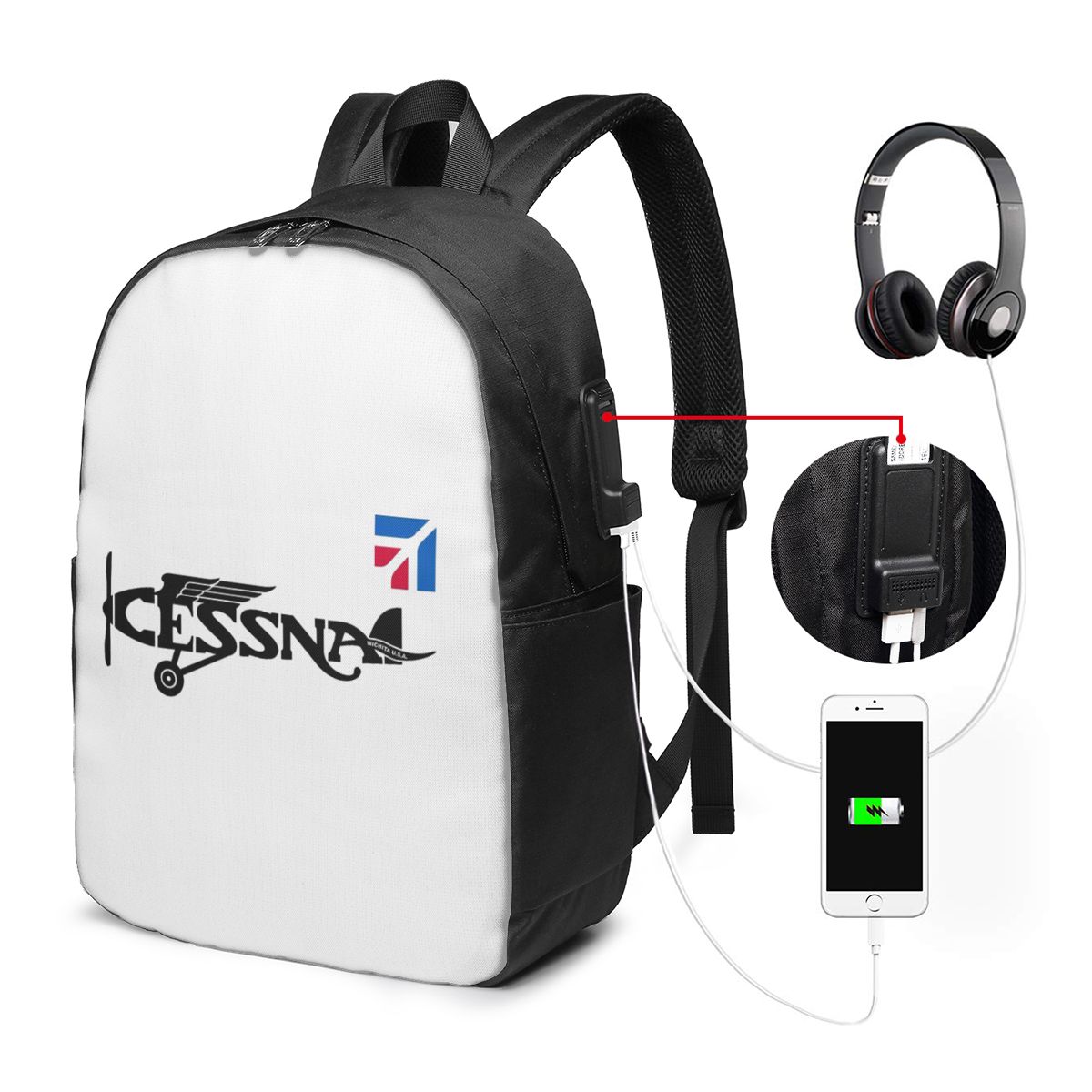 Mochila com logotipo Cessna, b - Laptop Bag avaliação e preço