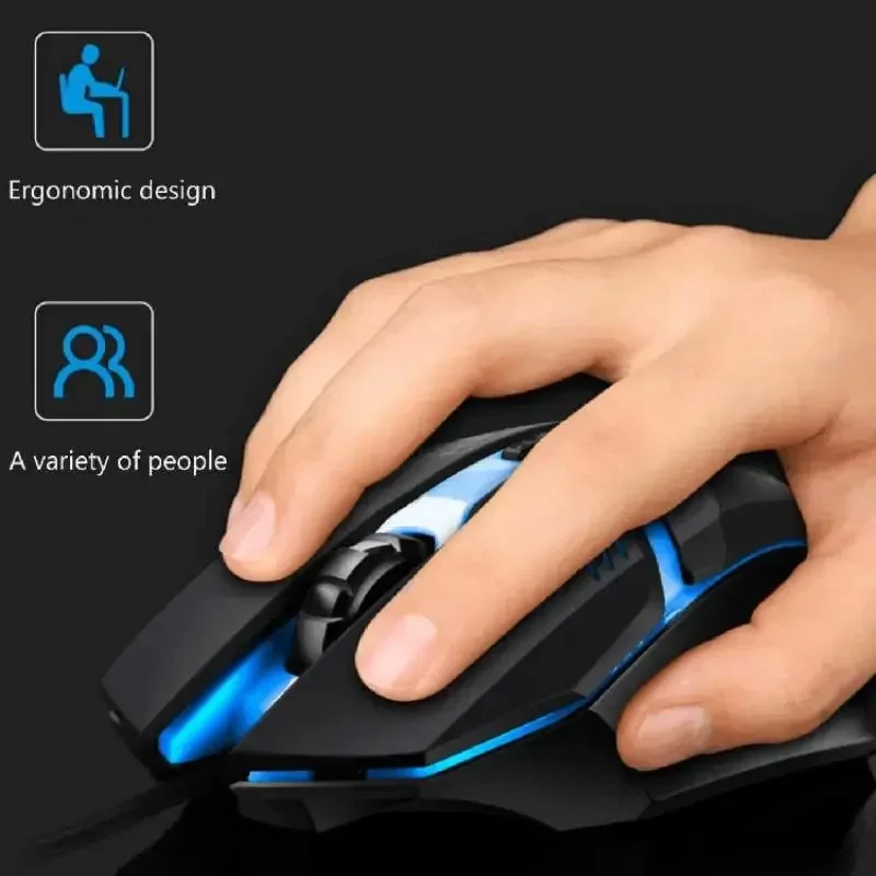 Rato de jogos com fio USB, óti - Laptop Mouse avaliação e preço
