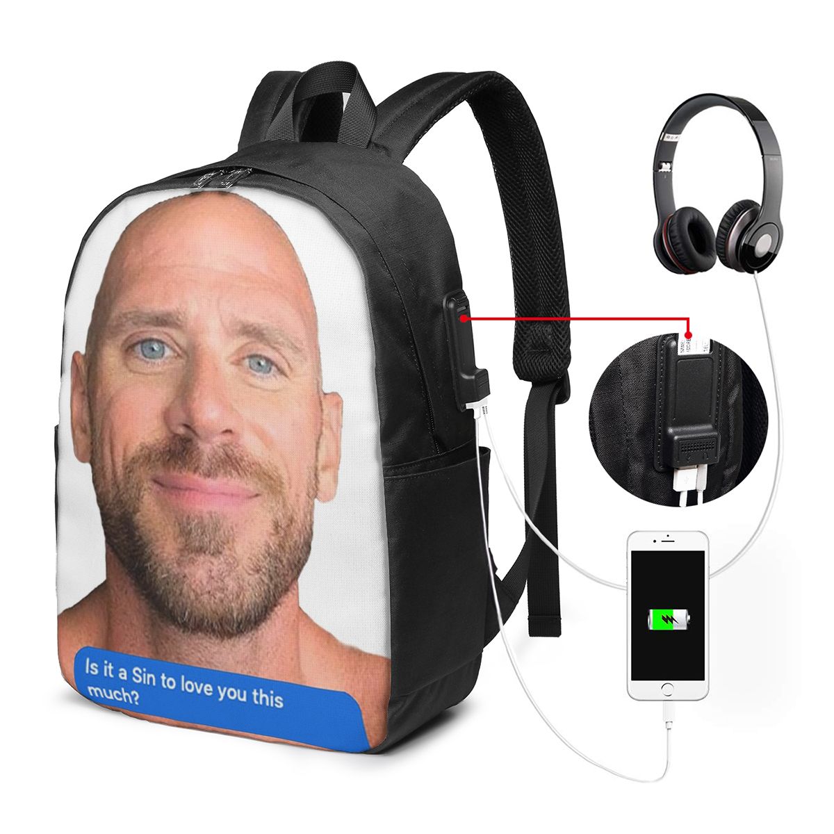 Mochila Johnny Sins Flirty Tex - Laptop Bag avaliação e preço
