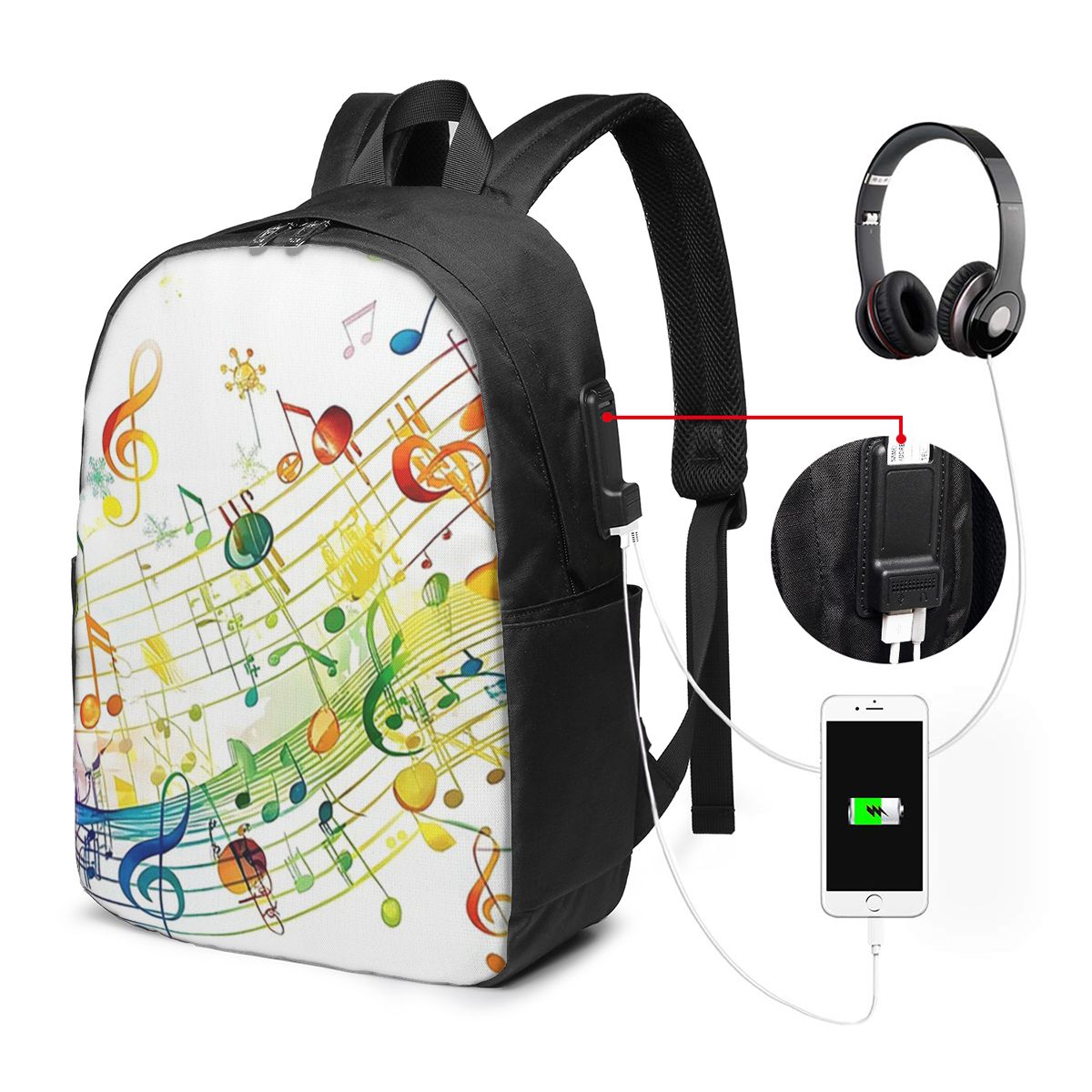 Mochila com estampa de teclas  - Laptop Bag avaliação e preço