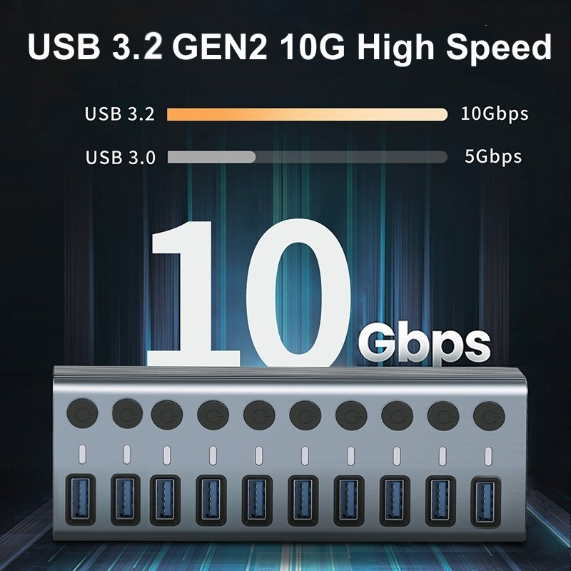 Hub USB 3.0 com 10 portas, exp - Usb Hub avaliação e preço