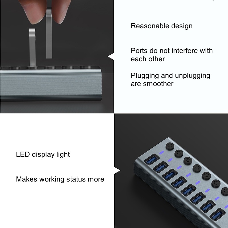 Hub USB 3.0 com 10 portas, exp - Usb Hub avaliação e preço