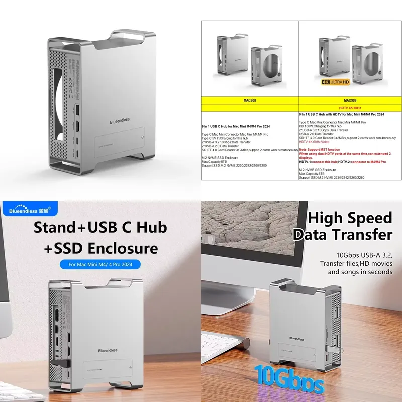 AP01 para Mini M4 Stand Hub Do - Usb C Hub avaliação e preço