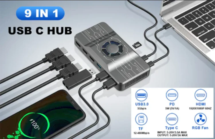 Ofiyaa usb 3.0 docking station - Usb Hub avaliação e preço