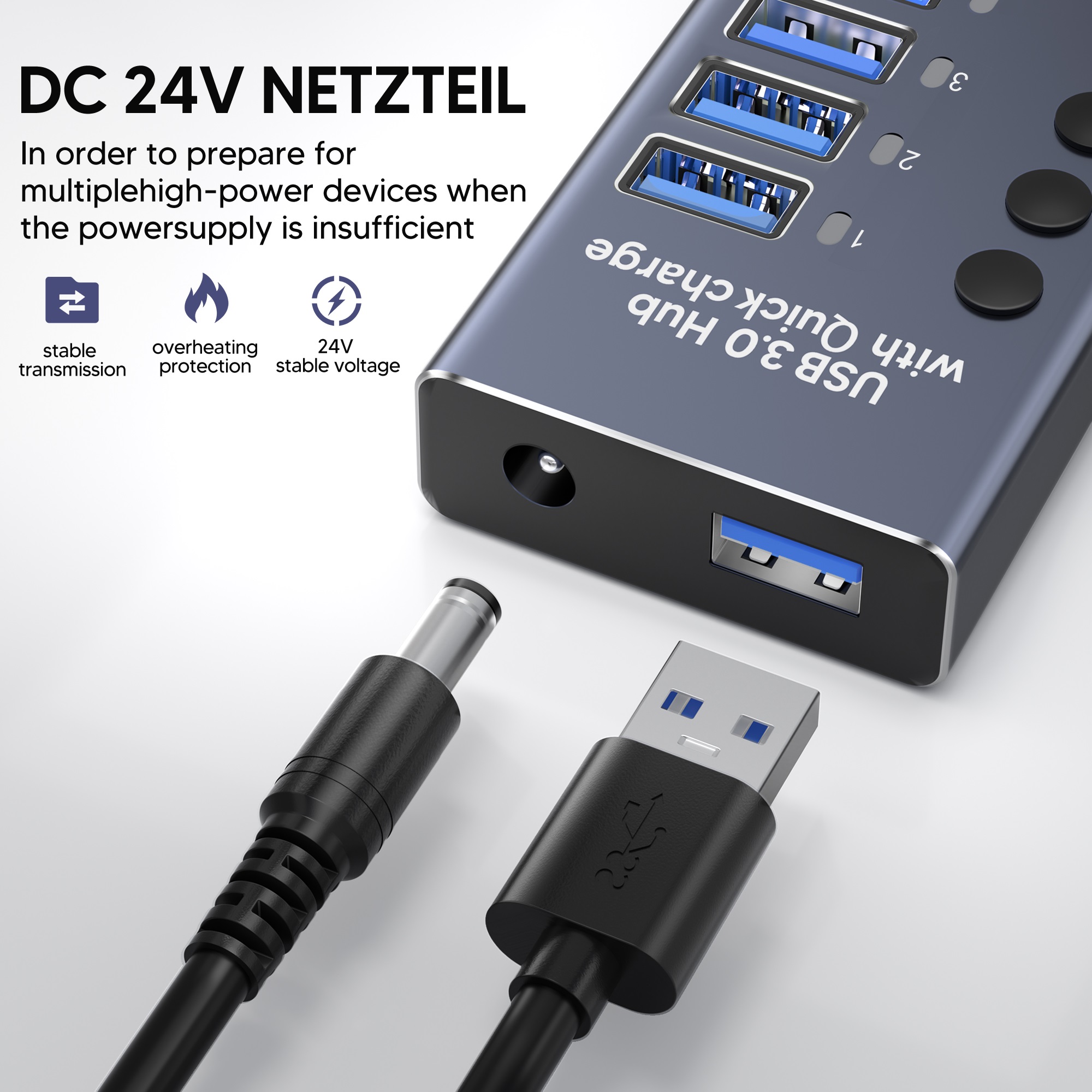 Hub USB 3.0 de 10 Portas em Li - Usb Hub avaliação e preço