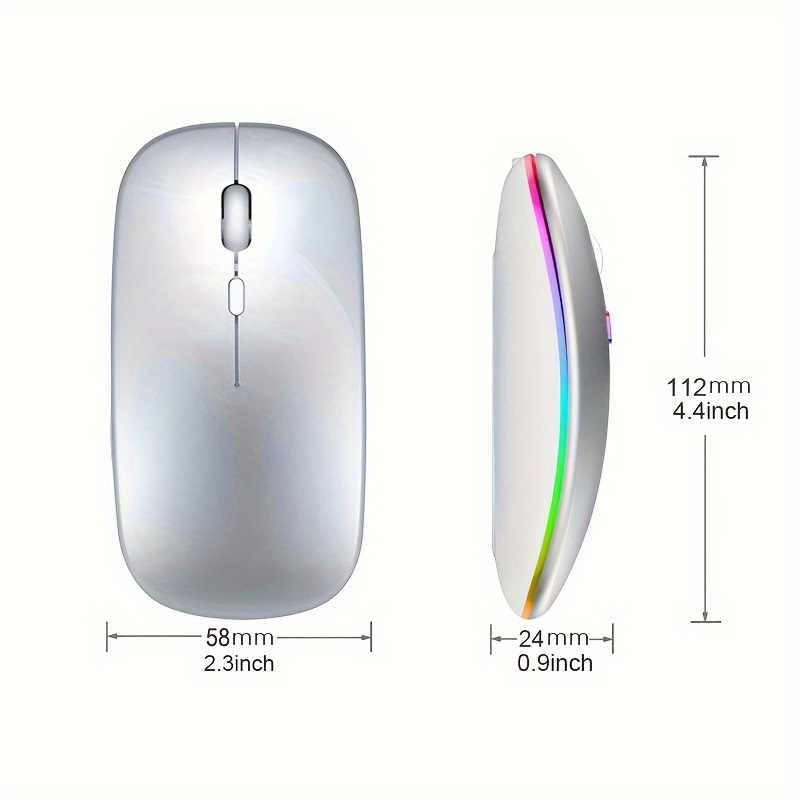 Mouse sem fio rgb recarregável - Laptop Mouse avaliação e preço