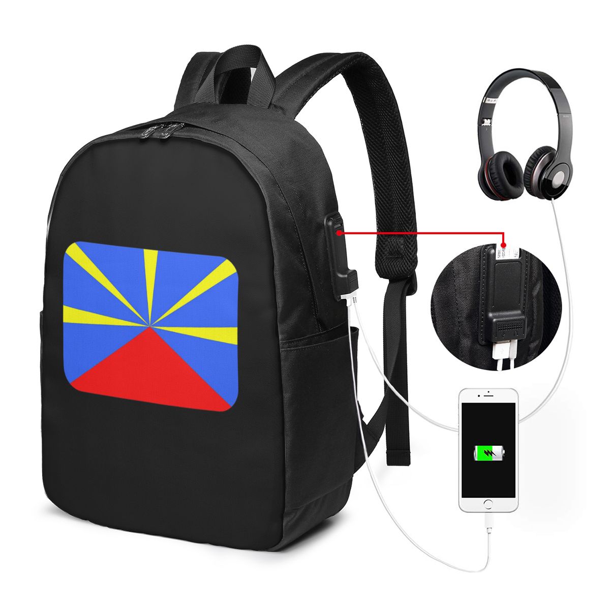 Mochila com bandeira da ilha d - Laptop Bag avaliação e preço