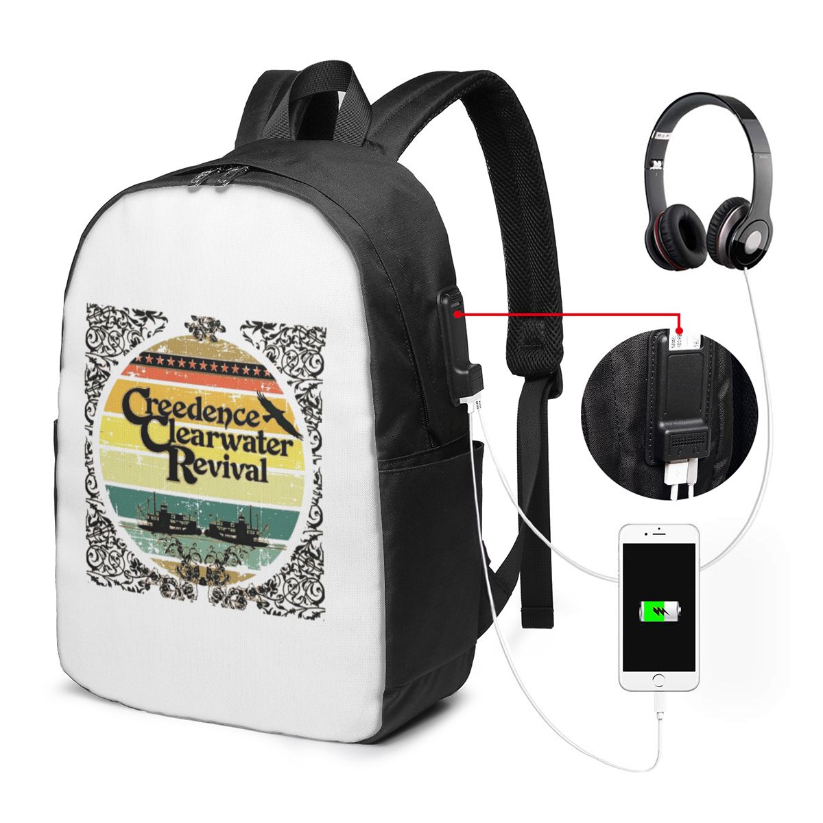 Mochila Creedence Clearwater R - Laptop Bag avaliação e preço